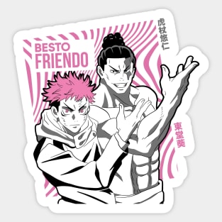 Besto Friendo Anime Fanart Sticker